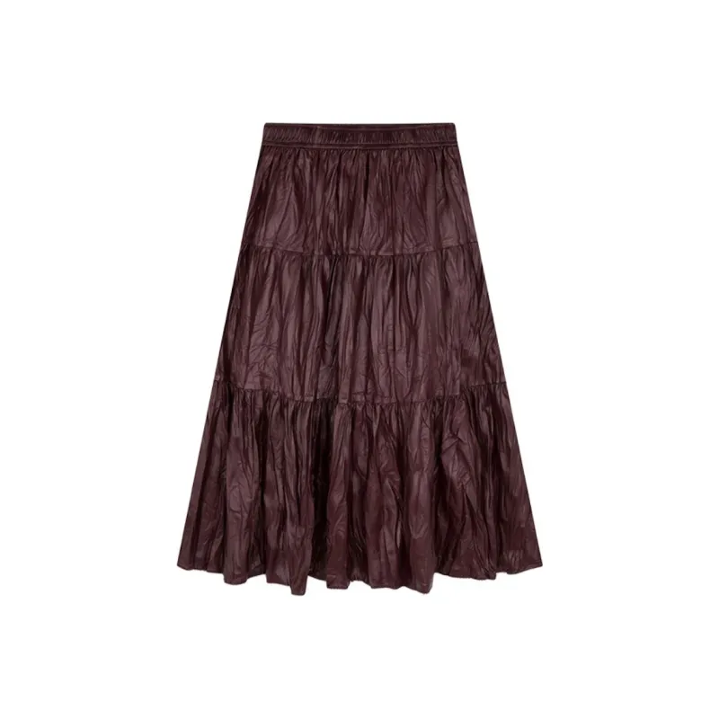 Mo Han Yi Mei New Year Casual Long Skirt Women's Ancora Red-0
