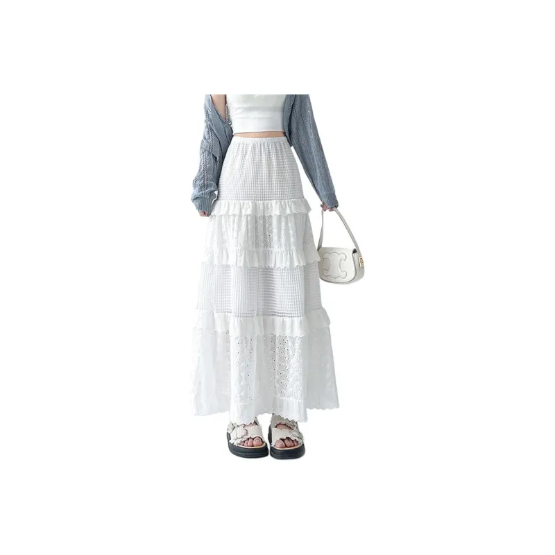 JEANSWEST Casual Long Skirt Women's-0