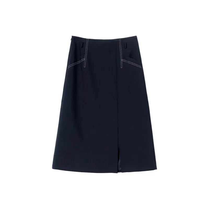 Mambe Casual Long Skirt Women's Dark Cyan-0