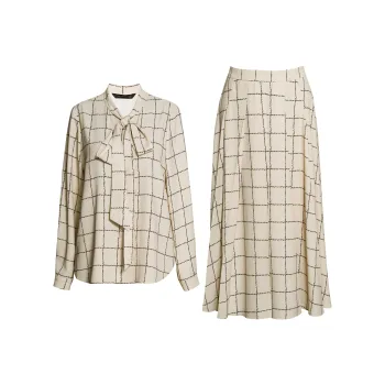 ROEYSHOUSE Skirt Set Women's Plaid
