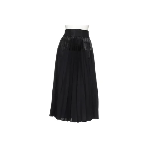 Sacai Barneys New York Silver Seat Flagship Store 20th Anniversary Commemoration Series Casual Long Skirts Women's Black