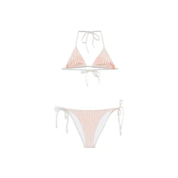 Jean Paul Gaultier Tied Fastened Striped Bikini