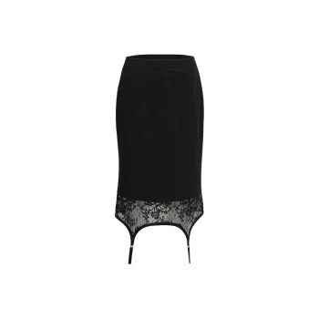 AS DALIO Casual Long Skirt Women's Black