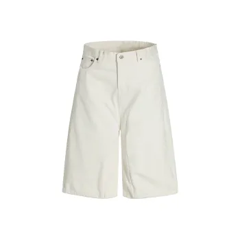 GBXM Denim Shorts Unisex Symplocaceae White