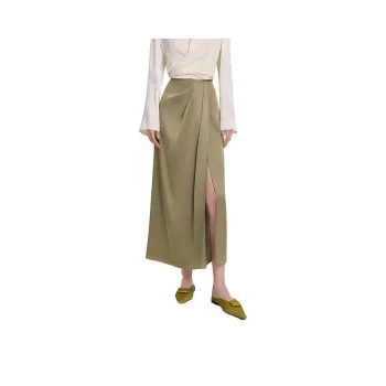 NAWEI Casual Long Skirts Women's Olive Green