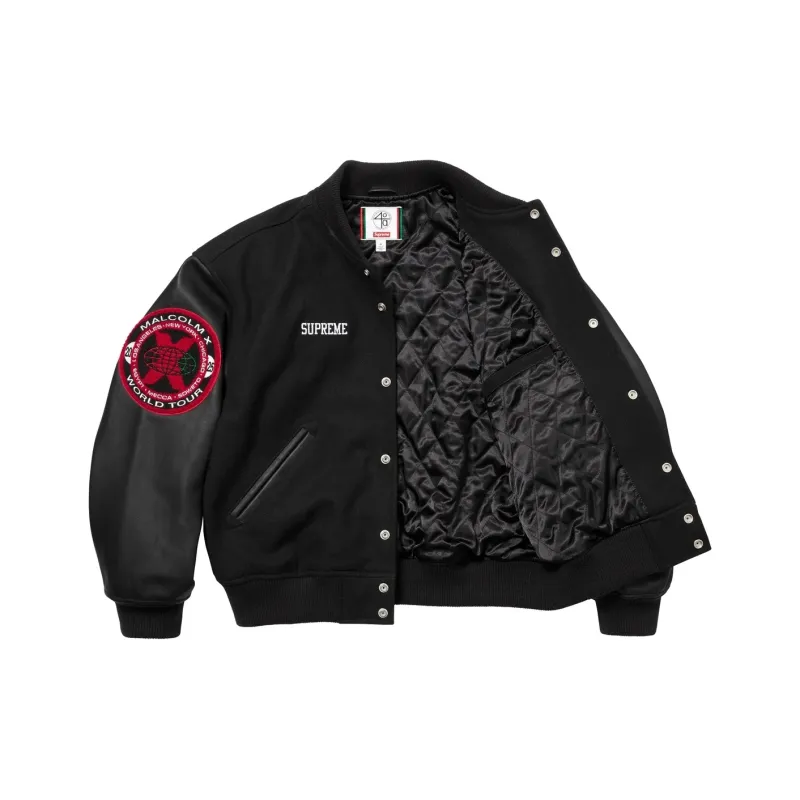 Supreme 40 Acres Malcolm X Varsity Jacket-2