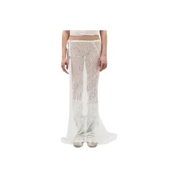 Ann Demeulemeester SS25 Casual Long Skirt Women's White