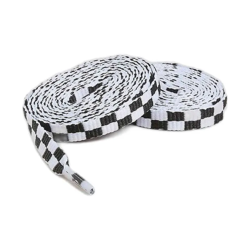 Vans Polyester Shoelaces Unisex Black White-2