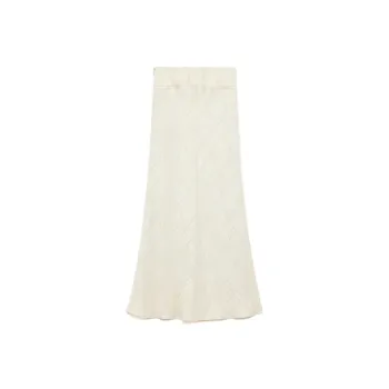 FIRELADY FUR Casual Long Skirts Women's Hemp Apricot