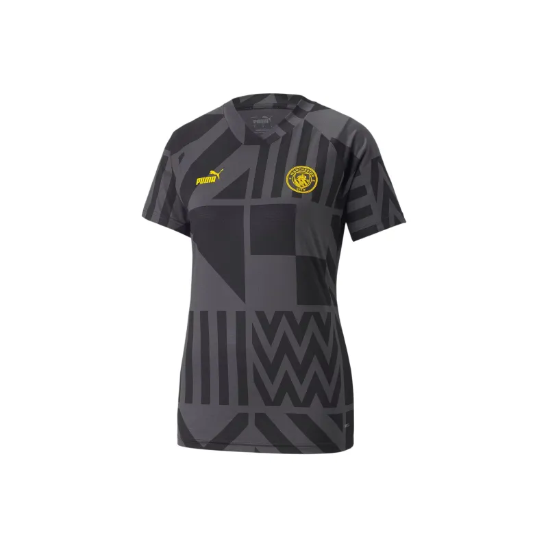 PUMA Manchester CityFootball FW24 DRYCELL Soccer Jerseys Women's Black/Spectrum Yellow-0