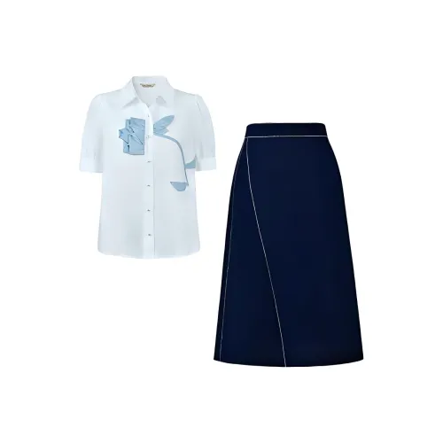 DIFFIE RIEGER Skirt Set Women's Moon White