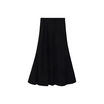 Alxnan Casual Long Skirts Women's Black