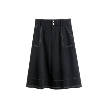 Mambe Casual Long Skirt Women's Dark Cyan