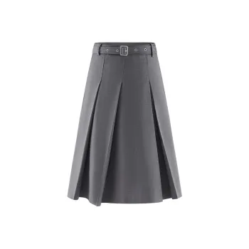 A21 Casual Long Skirts Women's Heather Gray
