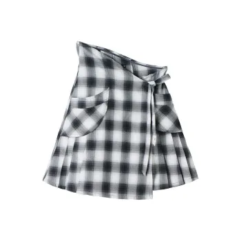 Safarispot COTTAGE FLANNEL WRAP SKIRT Casual Long Skirts Women's BLACK/Black