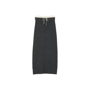 Sandro Double waistband Midi Skirt