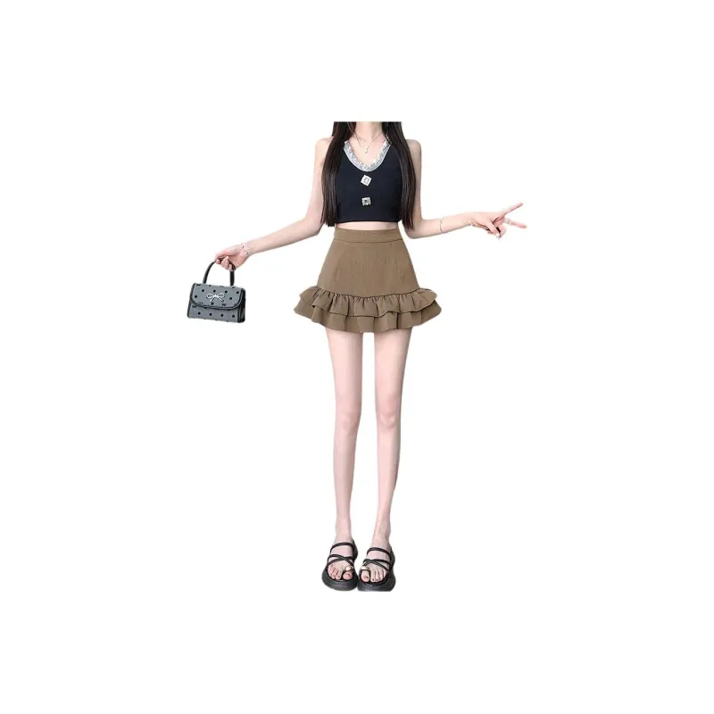Flowers In Water Casual Short Skirts Women's-4