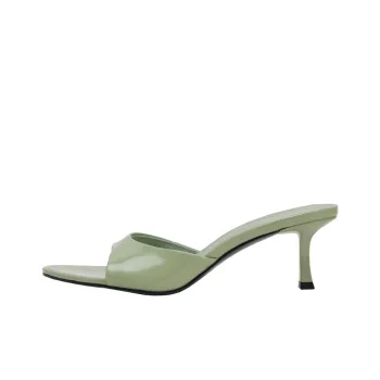 URBAN REVIVO Slip Resistant Slide Slippers Women's Green