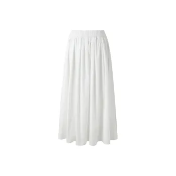 3COLOUR Casual Long Skirt Women's Pearl White