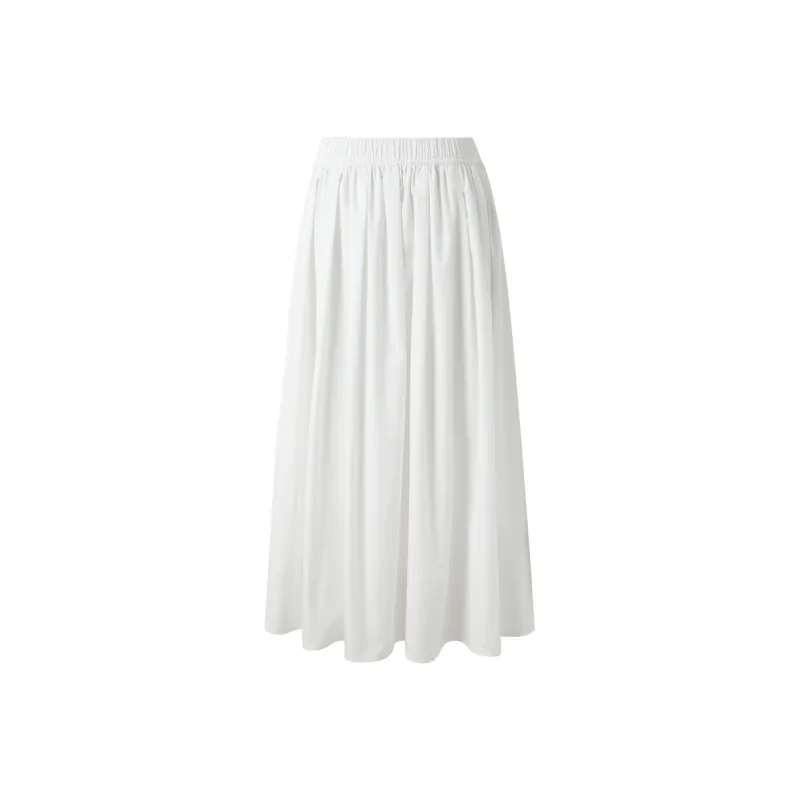 3COLOUR Casual Long Skirt Women's Pearl White-0