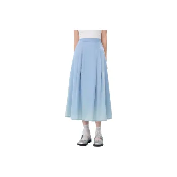 ZIHAN Casual Long Skirt Women's Light Denim Blue