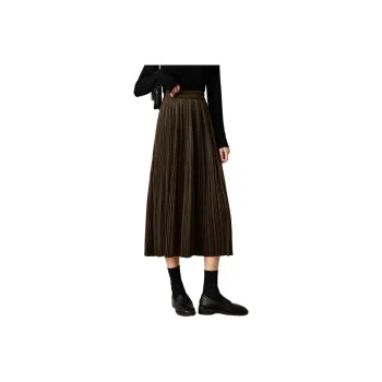 Mo Han Yi Mei Casual Long Skirt Women's Pickle Green