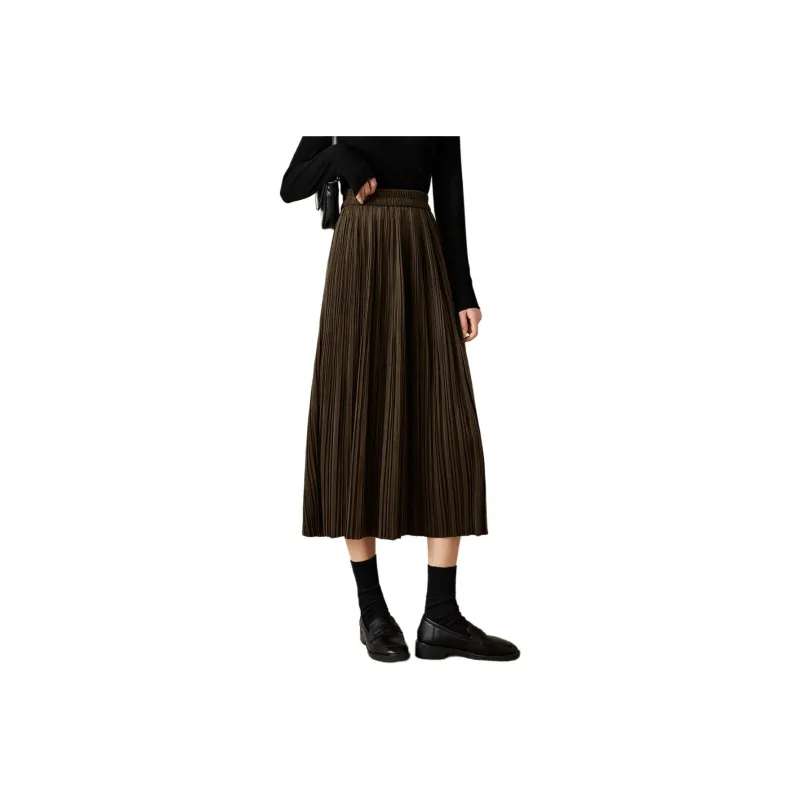 Mo Han Yi Mei Casual Long Skirt Women's Pickle Green-0