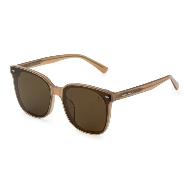 HELEN KELLER Plate Frame Square Sunglasses Unisex-10