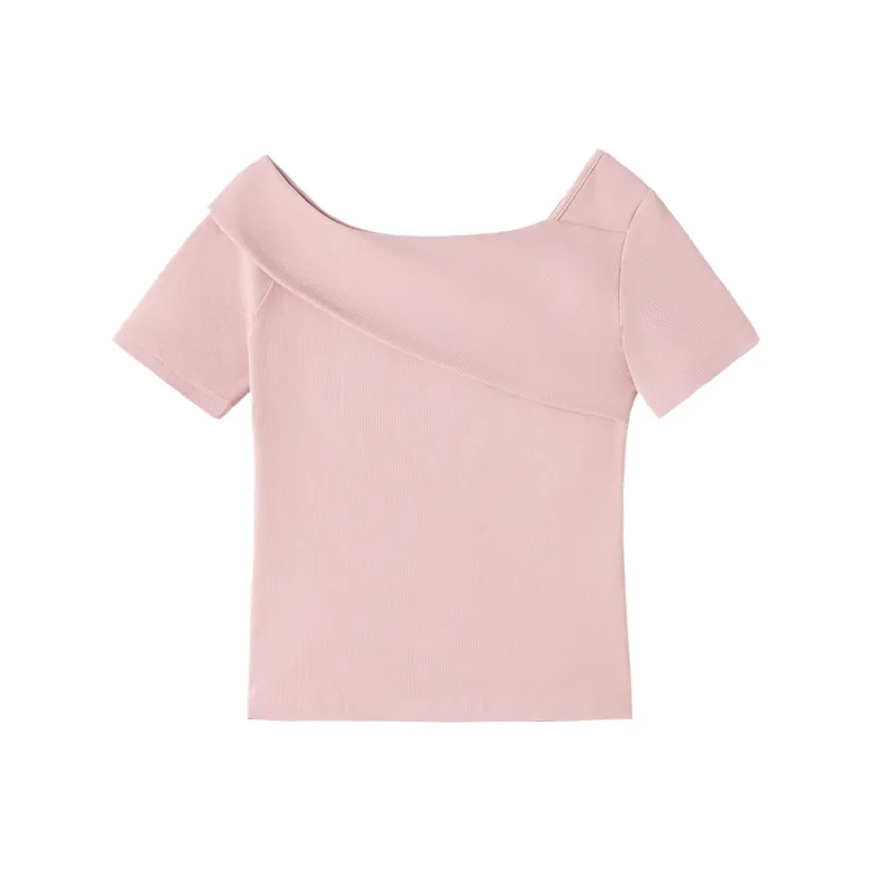 XIANGYING Regular T Shirt Women's Pink-1