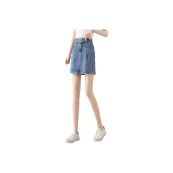 Mo Han Yi Mei Denim Short Skirts Women's Denim Blue