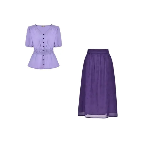 DIFFIE RIEGER Skirt Set Women's Purple