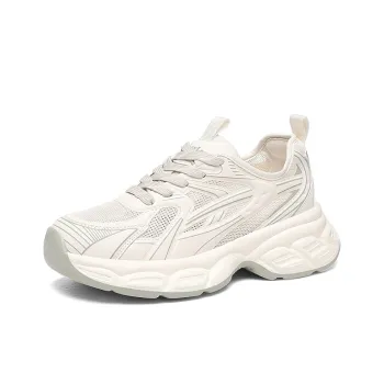Golden Silk Rabbit Low Top Chunky Sneakers Women's