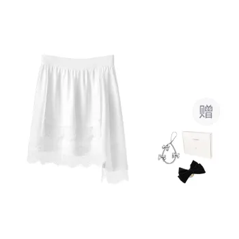 Fstudio Korean Style Petite Preppy Style Sweet Style Lace Trim Casual Short Skirts Women's Black/White