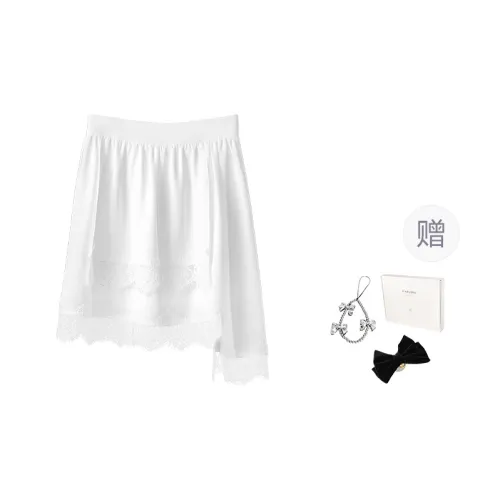 Fstudio Korean Style Petite Preppy Style Sweet Style Lace Trim Casual Short Skirts Women's Black/White