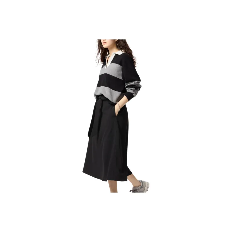 UNIQLO Casual Long Skirts Women's Black-0