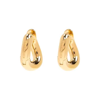 Balenciaga Brass Earrings Women's Gold