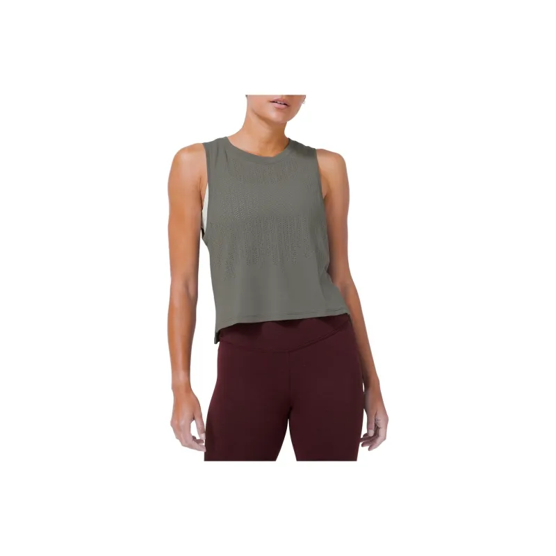 Lululemon Train To Be Crew Neck Solid Color Sleeveless Sport Vests Women's Gray Green-0