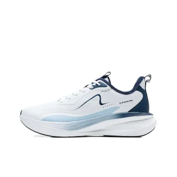 QIAODAN Anti Slip Wear Resistant Low Top Casual Running Shoes Men's White Blue