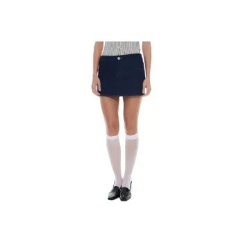 TAXIPHONE Denim Short Skirts Women's Dark Blue