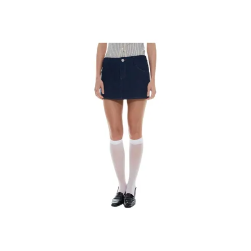 TAXIPHONE Denim Short Skirts Women's Dark Blue