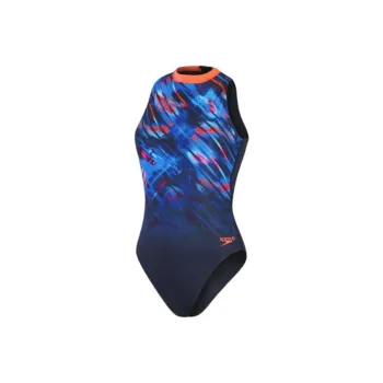 Speedo One piece Swimsuit Women's Navy Blue & Pink