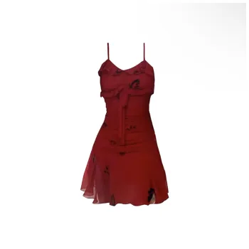 Manekniv Slip Dresses Women's Red