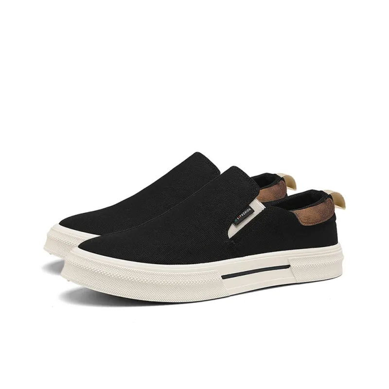 HACKBUTEER Low Top Canvas Shoes Men's Box Included-3