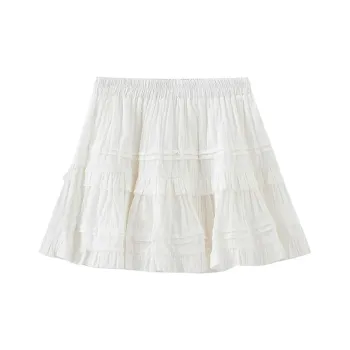 DOKZB Casual Short Skirts Women's White