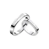 Baby's Breath 05 Women's+Plain Ring 08 Men's-1 Pair