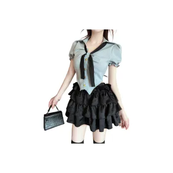 Mu Xiao Xin Two Piece Skirt Sets Women's