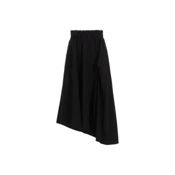 Yohji Yamamoto Ko Right Tucked Asymmetery Skirt 'Black'
