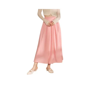QIAOYUHUAZUN Casual Long Skirts Women's Pink