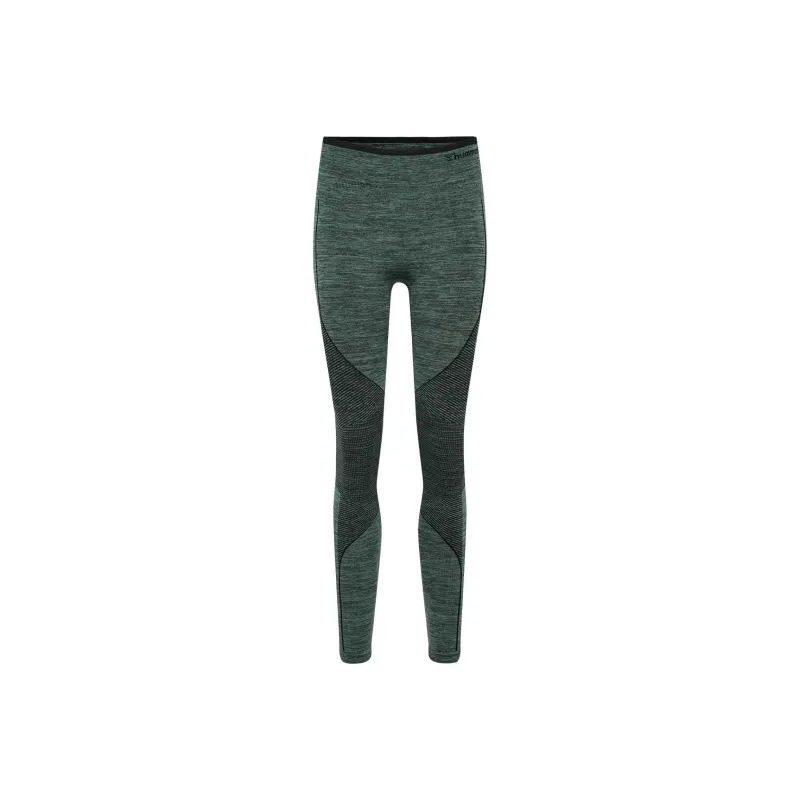Hummel HmlMT ALY SEAMLESS HW TIGHTS Sports Pants Women's Gray Green-0