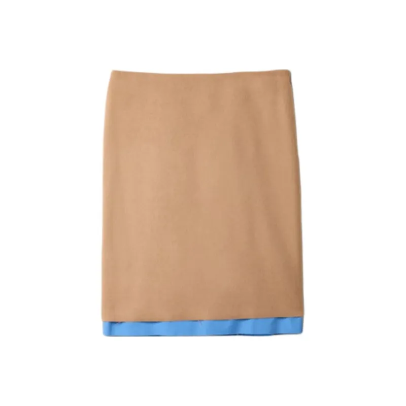 MIU MIU Camel hair Midi Skirt-0